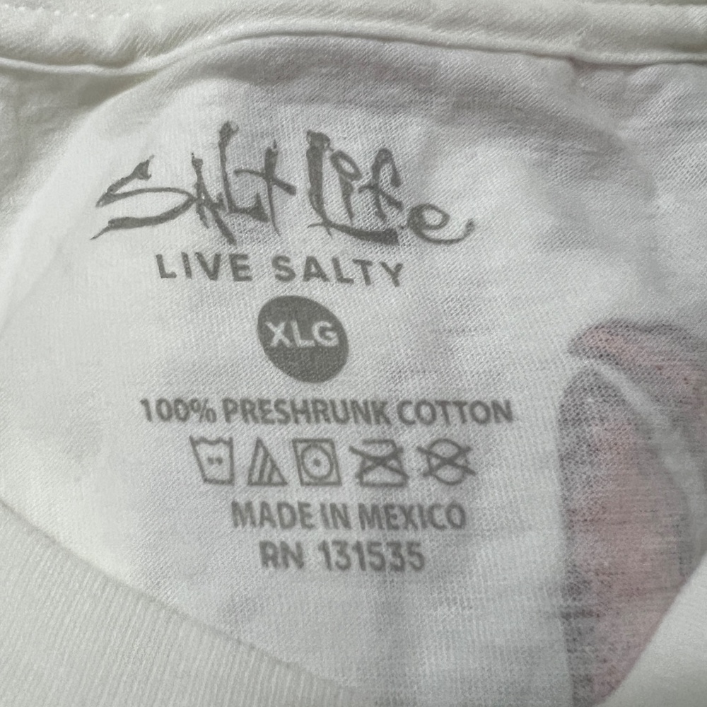 Salt Life White Long Sleeve Tee 100% Preshrunk Cotton XL - Picture 3 of 3